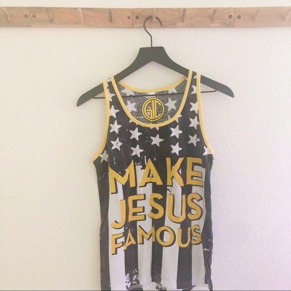 Tops - Group 1 Crew Black and Yellow Tank Top